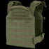 The Condor Sentry Plate Carrier is an olive green tactical vest featuring adjustable straps, front MOLLE webbing, and mesh padding on the sides and back.